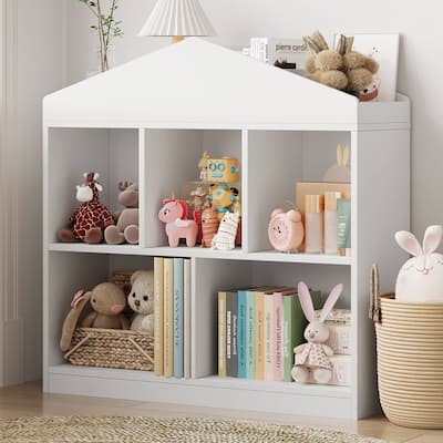 Kids Bookshelf, Toy Storage for Playroom, Nursery, Kids Room