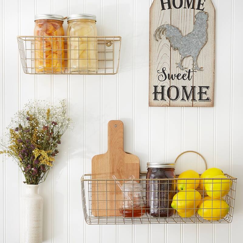 DII Wire Wall Basket(Set of 2) Grey