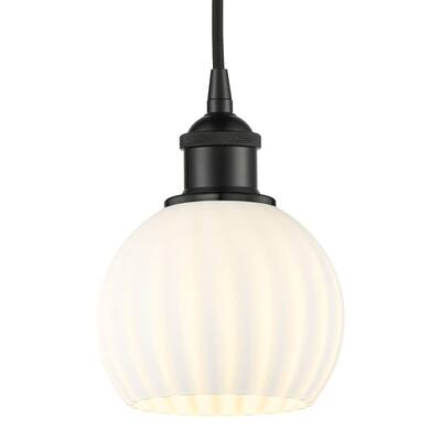 Innovations Lighting 616-1P 8 6 White Venetian Pendant White Venetian