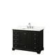 Option Dark Espresso, Chrome Trim, White Quartz Top