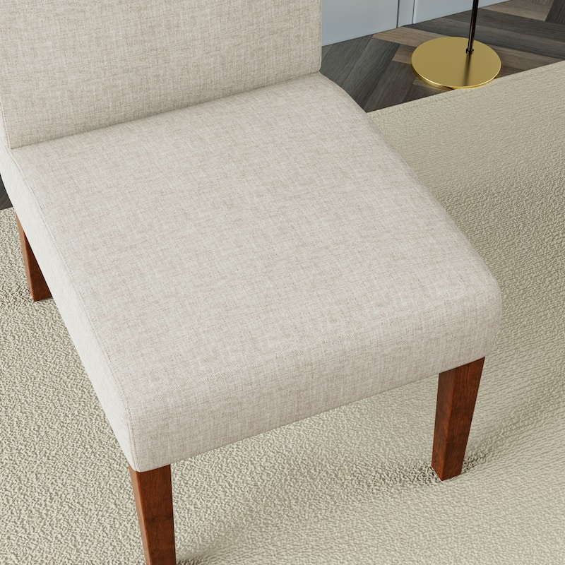 Modern 18.7" Side Chairs with Durable Hardwood Frame and Round Wood Table (Set of 2)