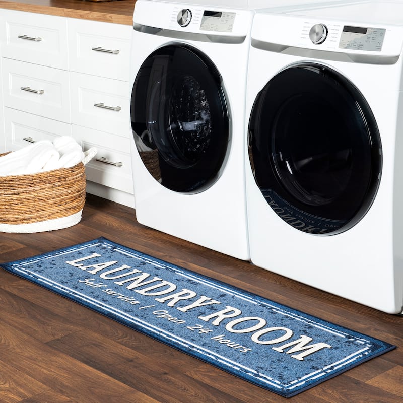 Nuloom Graphic Machine Washable Laundry Mat