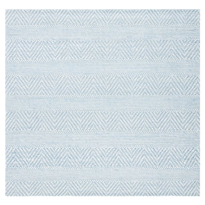 SAFAVIEH Marbella Berra Wool Rug - 7' Square - Blue