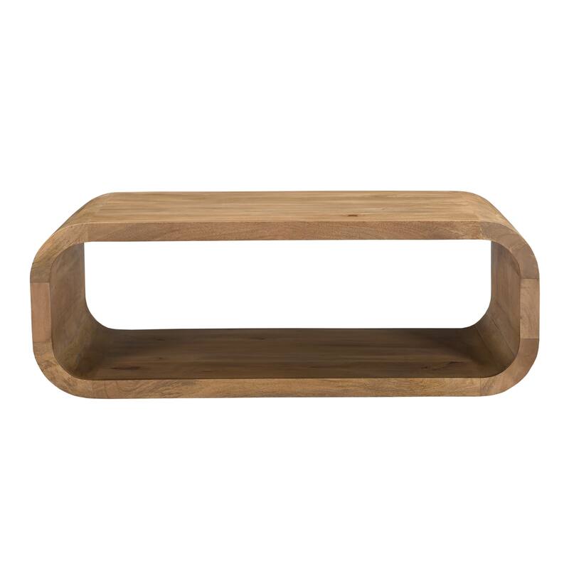 Larkora Contemporary Rectangular Wood Storage Coffee Table by Sevita - 51"L x 23"W x 18"H