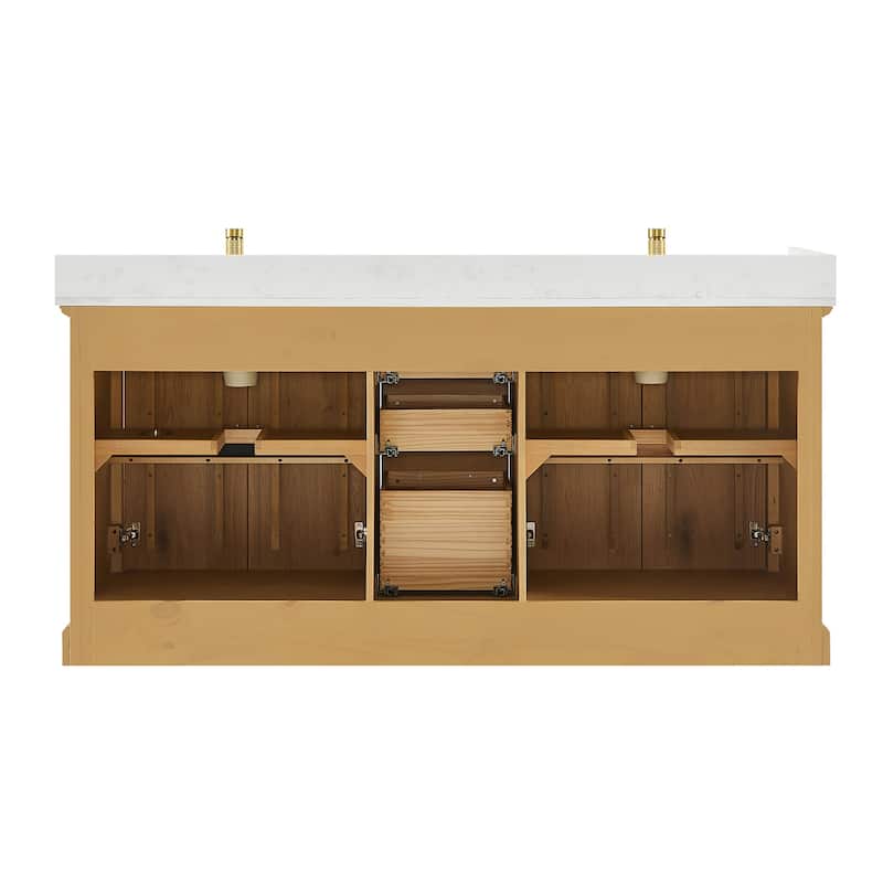 Tokyo Bath Vanity with Quartz Stone Top without Mirror