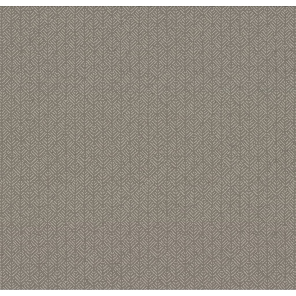 Ronald Redding Woven Texture Brown Wallpaper