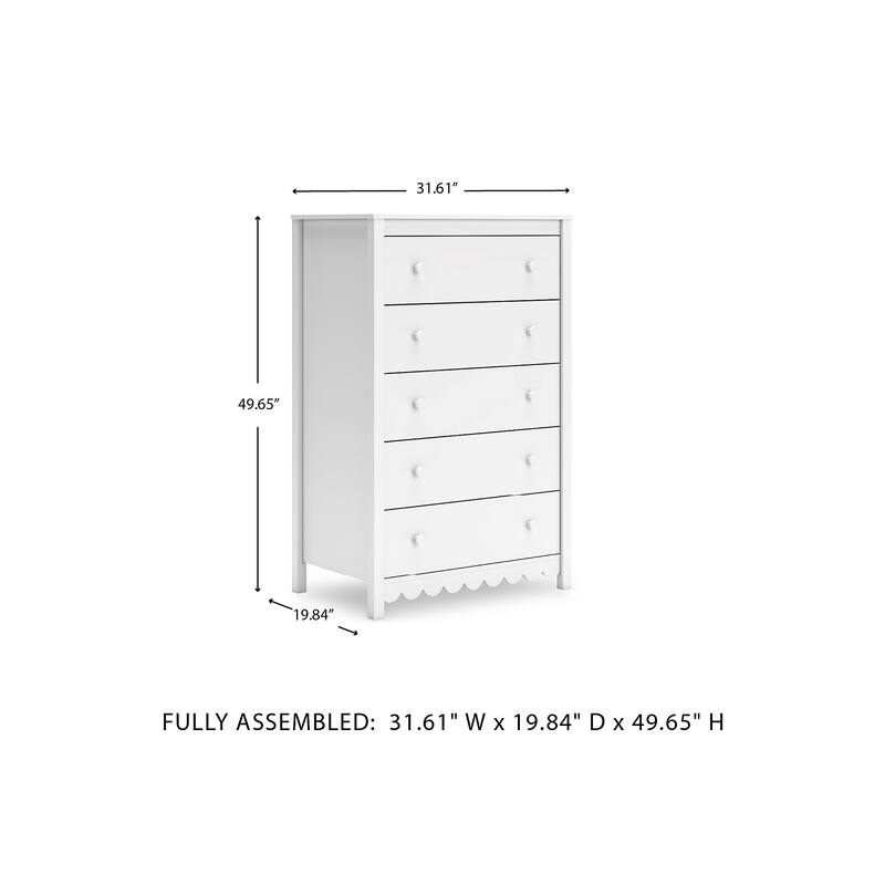 Signature Design by Ashley Hallityn White Chest of Drawers