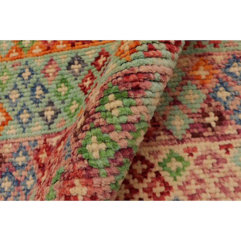 Contemporary Balochi Dyer Blue/Gray Hand Knotted Wool Rug - 3'2'' x 5'1''