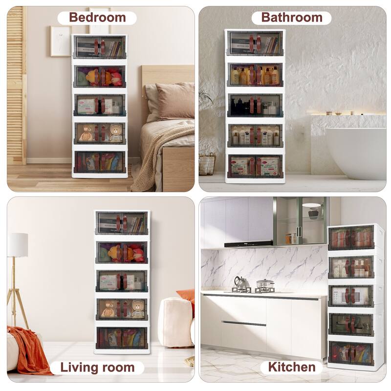 Plastic Storage Cabinet with Lids