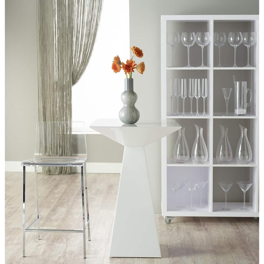 Sasha Stool Chiaro Clear Acrylic Counter Stool with Gold Legs (Set of 5)