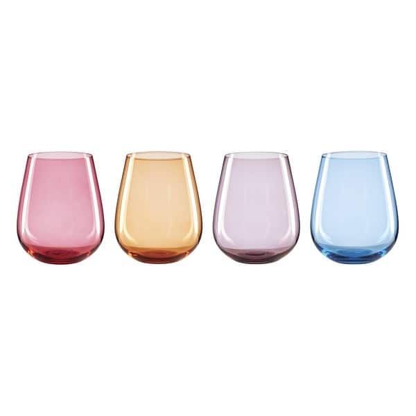 slide 2 of 8, Oneida True Colors Stemless Wine Glasses, Set Of 4