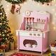 preview thumbnail 6 of 18, Gymax Pretend Play Toy Kitchen Set w/Clock Stove Spice Rack Faucet &