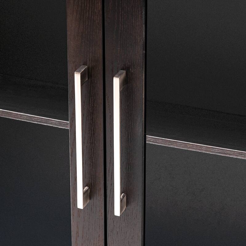 58.2'' Wood Storage Cabinet with Doors and Adjustable Shelf