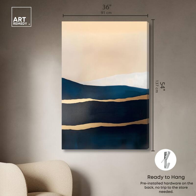 Golden Seam II Canvas by Art Remedy, Gallery Wrapped