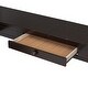 preview thumbnail 18 of 16, Espresso Full Size Wooden Loft Bed with Tri-fold Mirror, Solid Wood Bed with Desk and Shelves