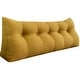 preview thumbnail 42 of 58, WOWMAX Large Bed Headboard Pillow Back Support Reading Wedge Cushion Yellow