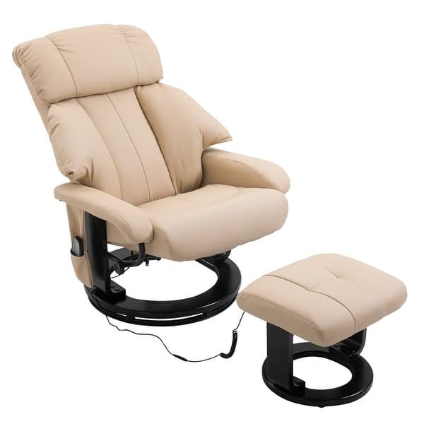 Electric Massage Recliner Chair with Ottoman and Remote Control