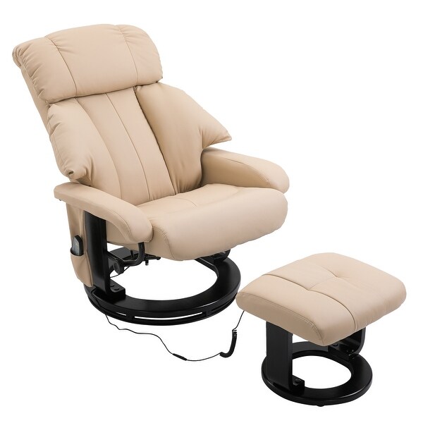Heated massage 2025 chair with ottoman