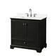 Option Dark Espresso / White Quartz Top / Polished Chrome
