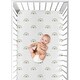 preview thumbnail 4 of 4, White and Sage Boho Rainbow Collection Boy Girl Fitted Crib Sheet - Green Bohemian Celestial Sky Gender Neutral Outdoors Nature