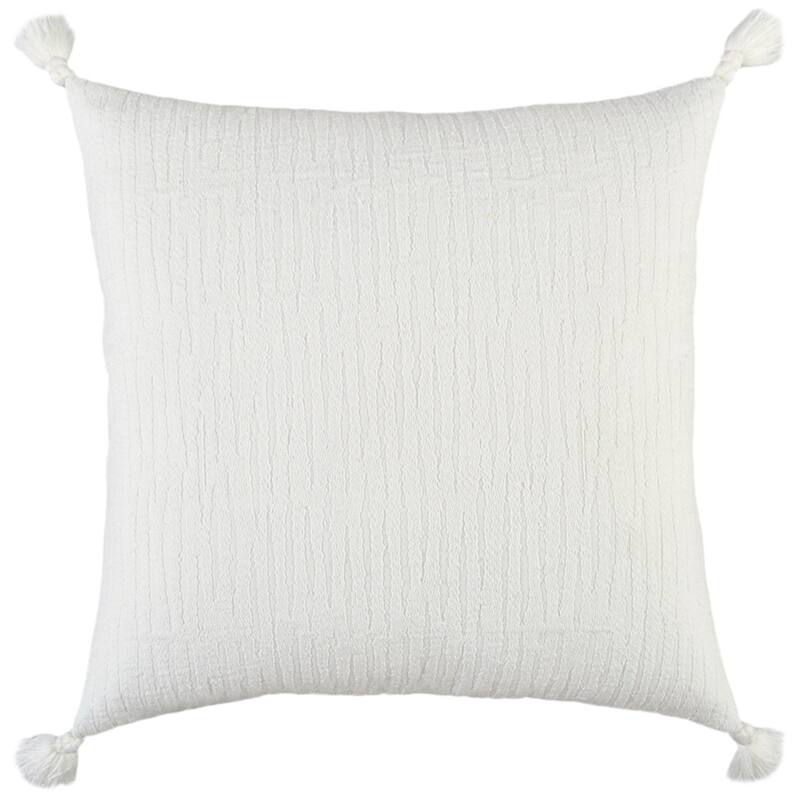 Solid With Tonal Abstract Cotton Pillow Cover