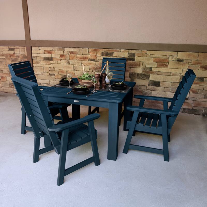 Weatherly 5-piece Outdoor Dining Set - 42" x 42" Table, Dining-height