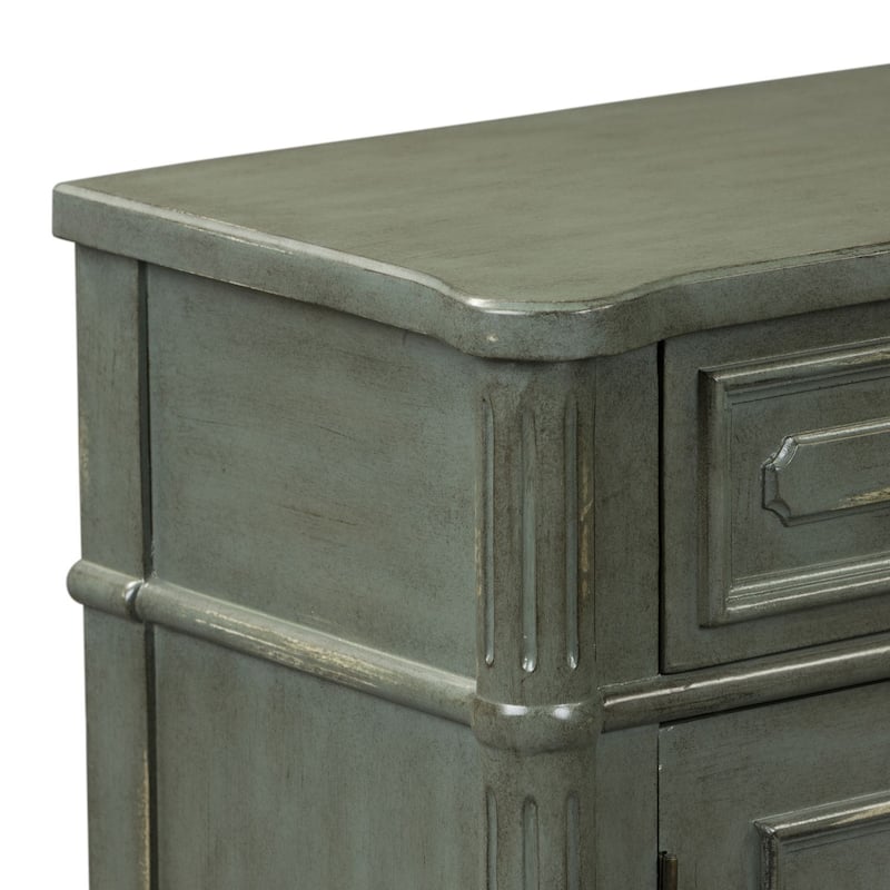 Madison Park Gray 1-Drawer 2-Door Accent Cabinet