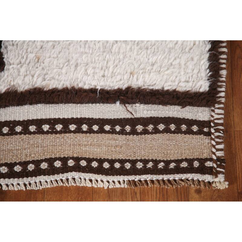 Natural Dye Tribal Anatolian Runner Rug Handmade Wool Carpet - 3'5"x 12'2"