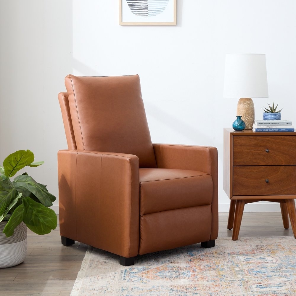 Camel faux leather hotsell recliner