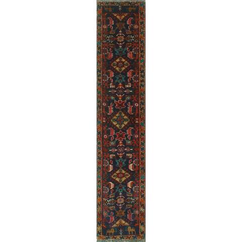Semi-Antique Cromwell Navy/Ivory Runner - 1'11" x 9'7"