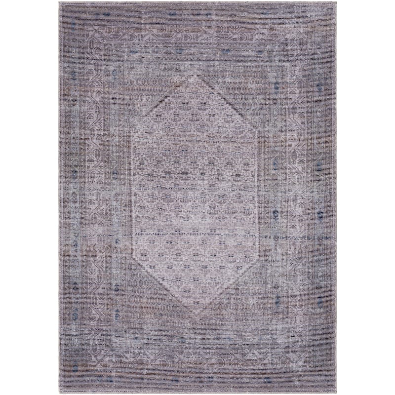 Livabliss Kori Moody Medallion Printed Machine Washable Area Rug