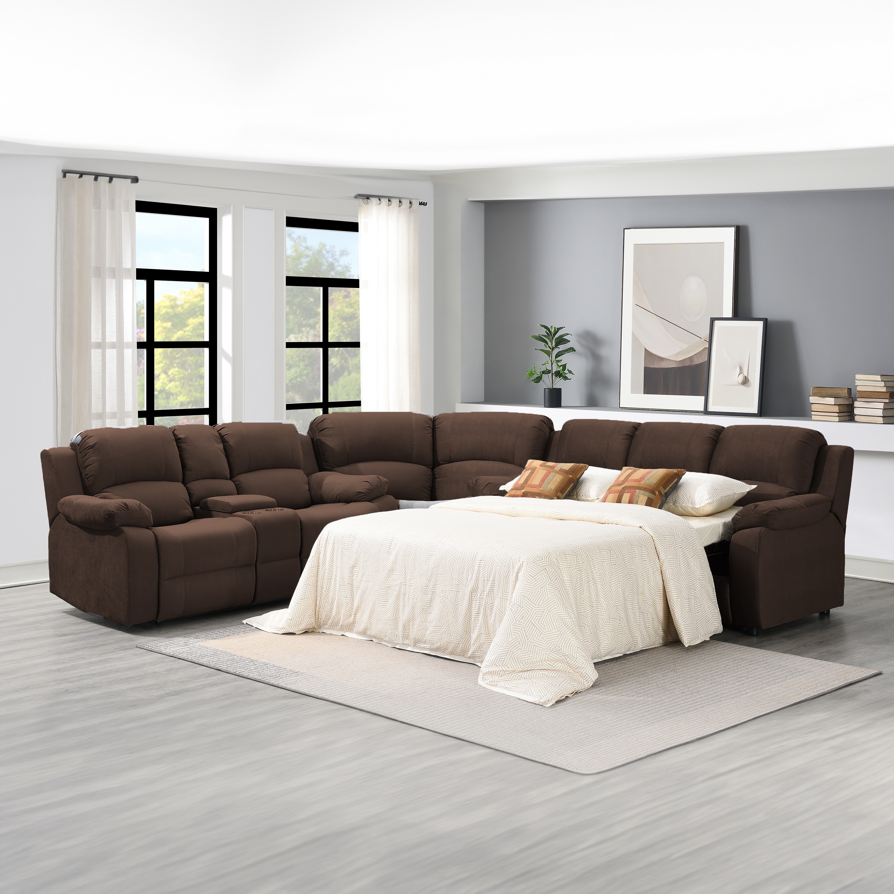 Left facing online sleeper sectional