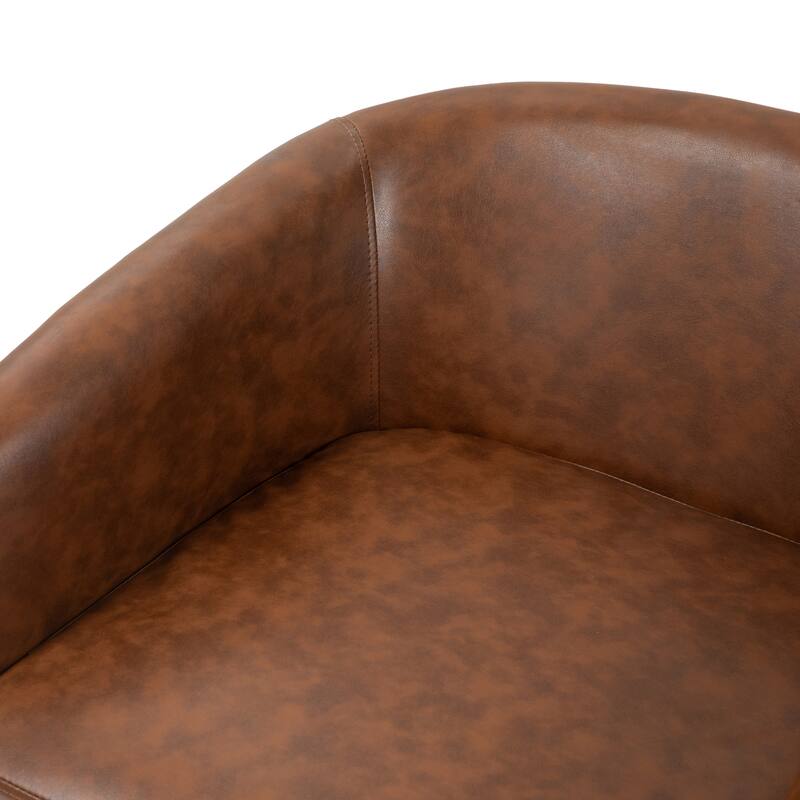 Round Barrel Armchair 360-Degree Swivel Accent Chairs