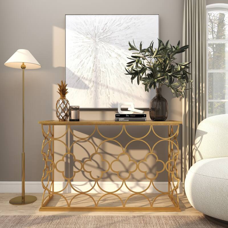 Gold Polystone Pineapple Fruit Decorative Sculpture with Mirror Accents