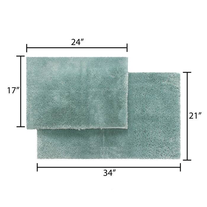 Chesapeake Luxury Microfiber Bath Rug Set 20”X32” 23”X39”