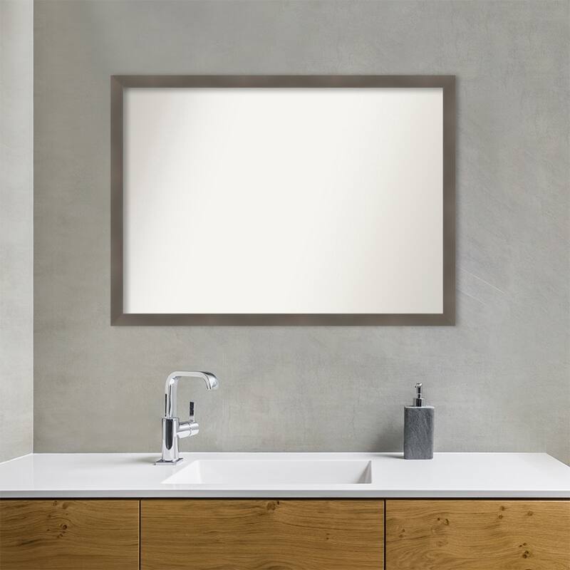 Edwin Non-Beveled Wood Framed Bathroom Vanity Wall Mirror