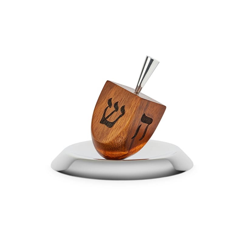 Nambe Dreidel - Brown/Silver