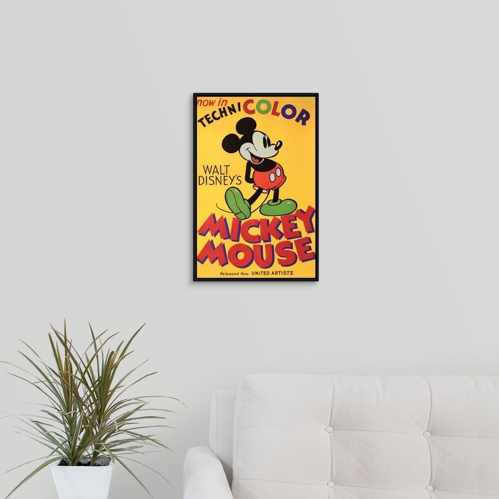 Print Canvas Disney Painting Mickey Minnie In Hawaii Home Wall Art