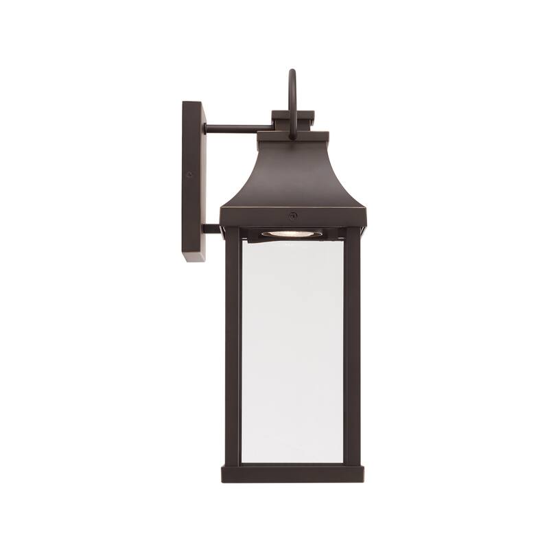Bradford Outdoor 1-light Small LED Wall Lantern w/ Clear Glass