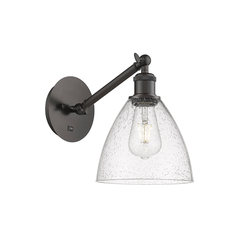 Innovations Lighting 317-1W-13-8 Bristol Sconce Bristol 13" Tall Wall - Oil Rubbed Bronze / Seedy