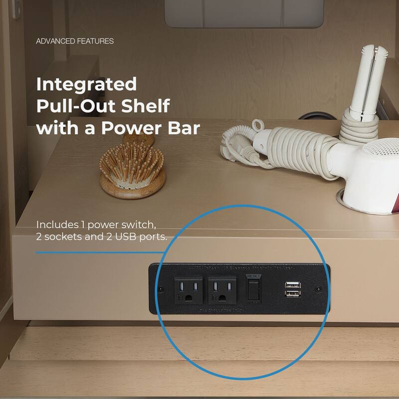 Athea Bathroom Vanity with White Engineered Marble Top