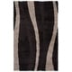 preview thumbnail 25 of 33, SAFAVIEH Florida Shag Assa Stripe 1.2-inch Thick Rug 3'3" x 5'3" - Dark Brown/Beige - Rectangle