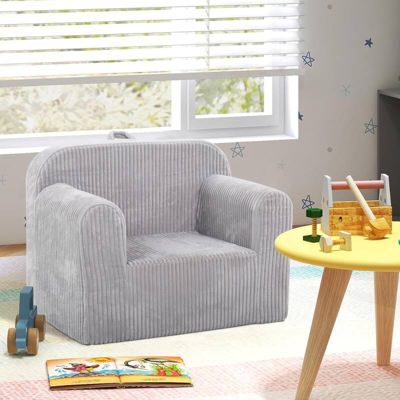 Kids Armchair Toddler Couch Baby Sofa Chair with Sherpa Fabric