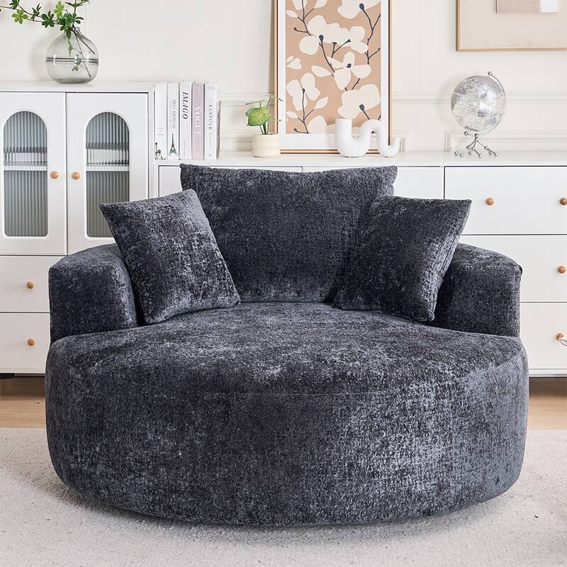 360 Swivel Barrel Chair Round Accent Chair