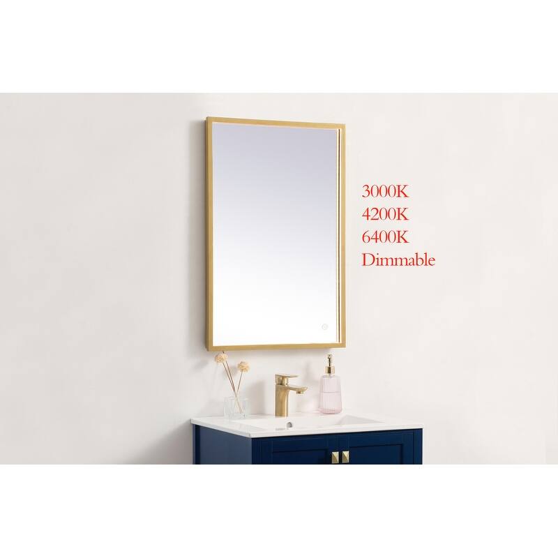 Indigo Home 20x30 inch LED mirror with adjustable color temperature