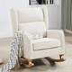 preview thumbnail 3 of 60, HOMYKA 27.56" Wide Rocking Chair for Nursery with Solid Wood Leg Beige