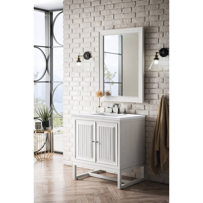 James Martin Vanities Athens 30" Single Vanity Cabinet, Glossy White