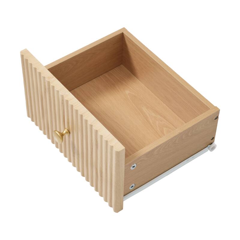 67.7" Traditional Bathroom Cabinet, 3 Drawers & 1 Door with Gold Handles & Adjustable Shelf