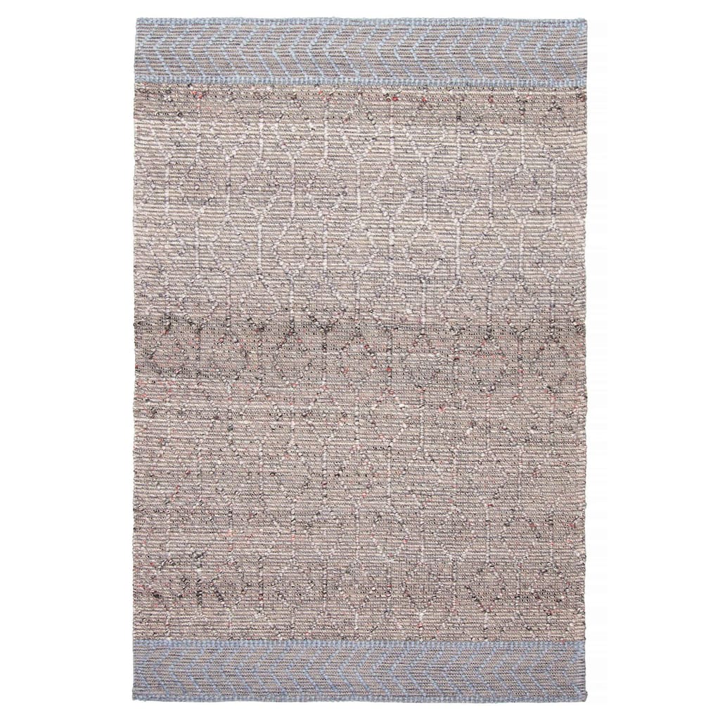 ECARPETGALLERY Braid weave Sienna Grey Wool Rug - 5'0 x 7'10