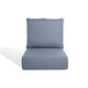 preview thumbnail 73 of 103, Pocassy 22"x24"x6" Thick Cushions Pillows Indoor & Outdoor Cushion 1 Set Seat & Back Cushion - Baby Blue Cushion